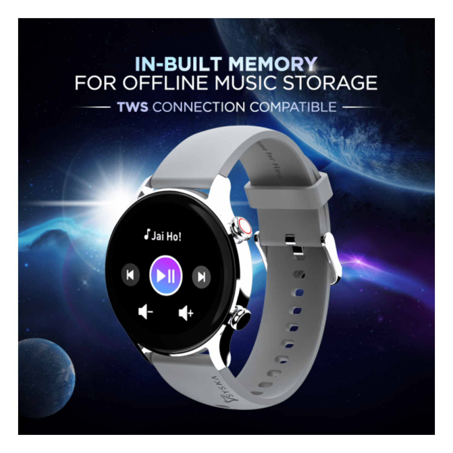 Buy Syska SW300 POLAR Smartwatch (Cloud Grey) Online at Best Price